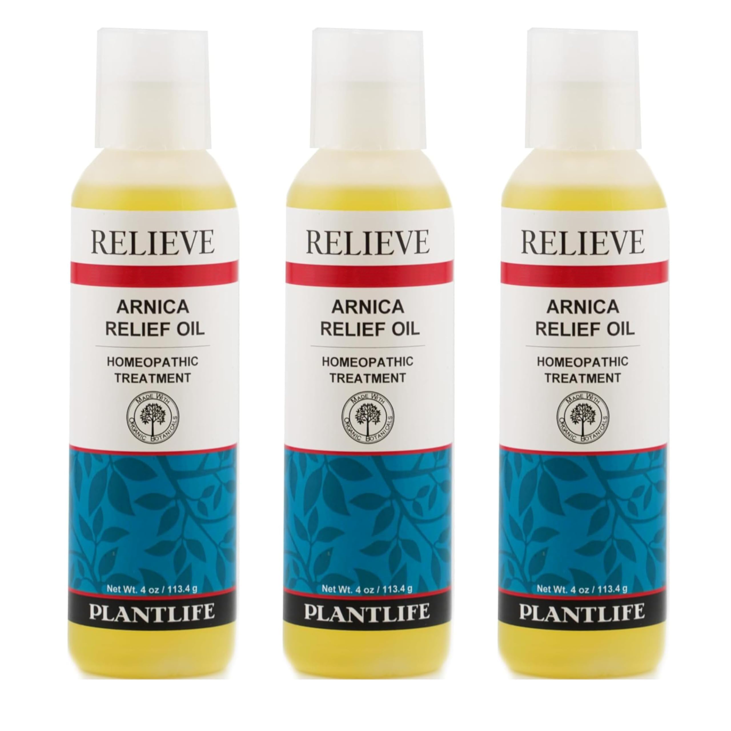 Plantlife Arnica Relieve Oil 3 Pack bottle image showing a soothing, everyday relief option.