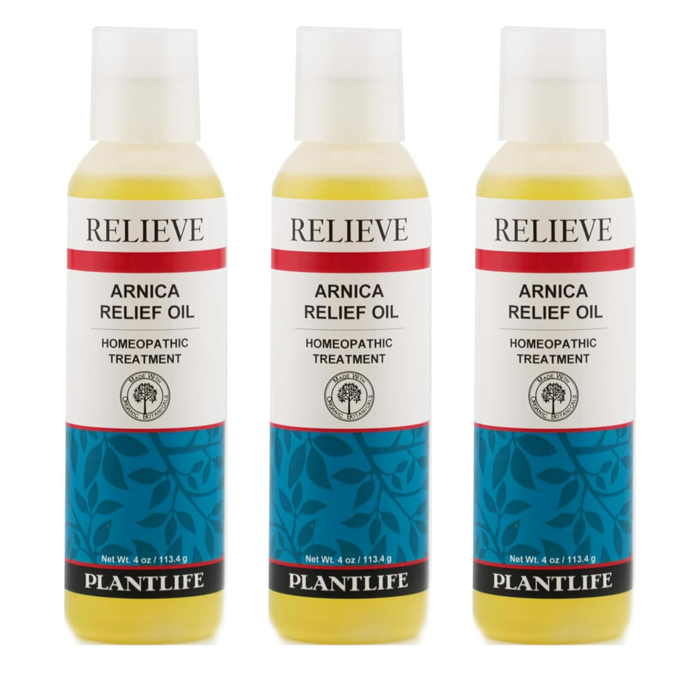 Plantlife Arnica Relieve Oil 3 Pack bottle image showing a soothing, everyday relief option.
