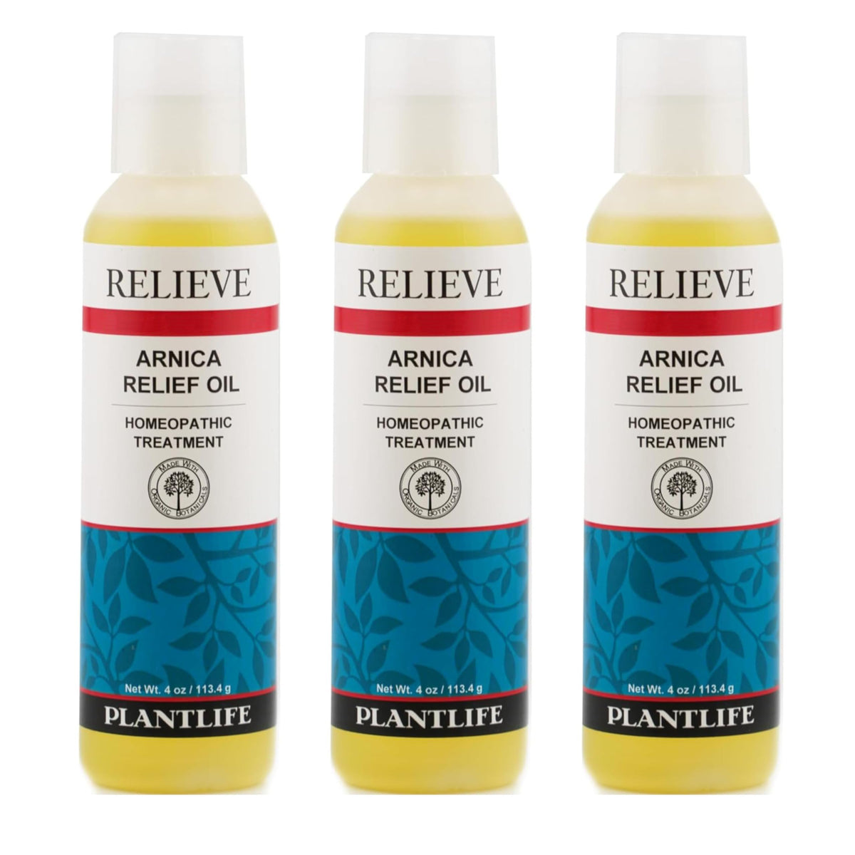 Plantlife Arnica Relieve Oil 3 Pack bottle image showing a soothing, everyday relief option.