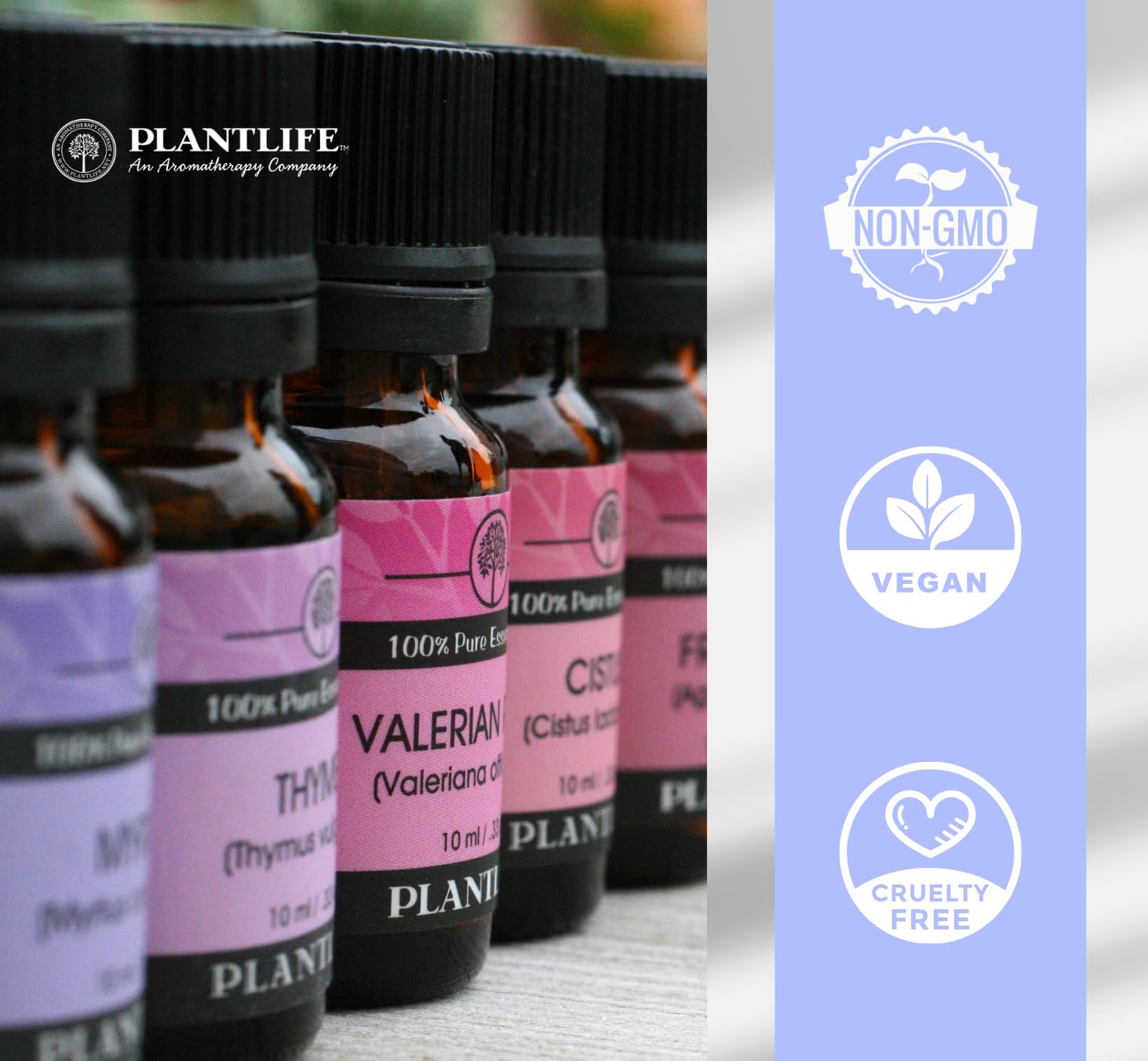 Plantlife Fragonia amber glass dropper highlighting pure oil for everyday use.