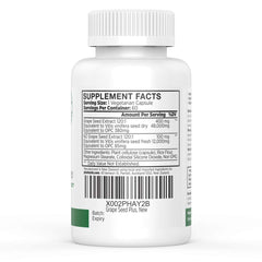120:1 extract strength highlighted in Plantonin Grape Seed Extract Plus