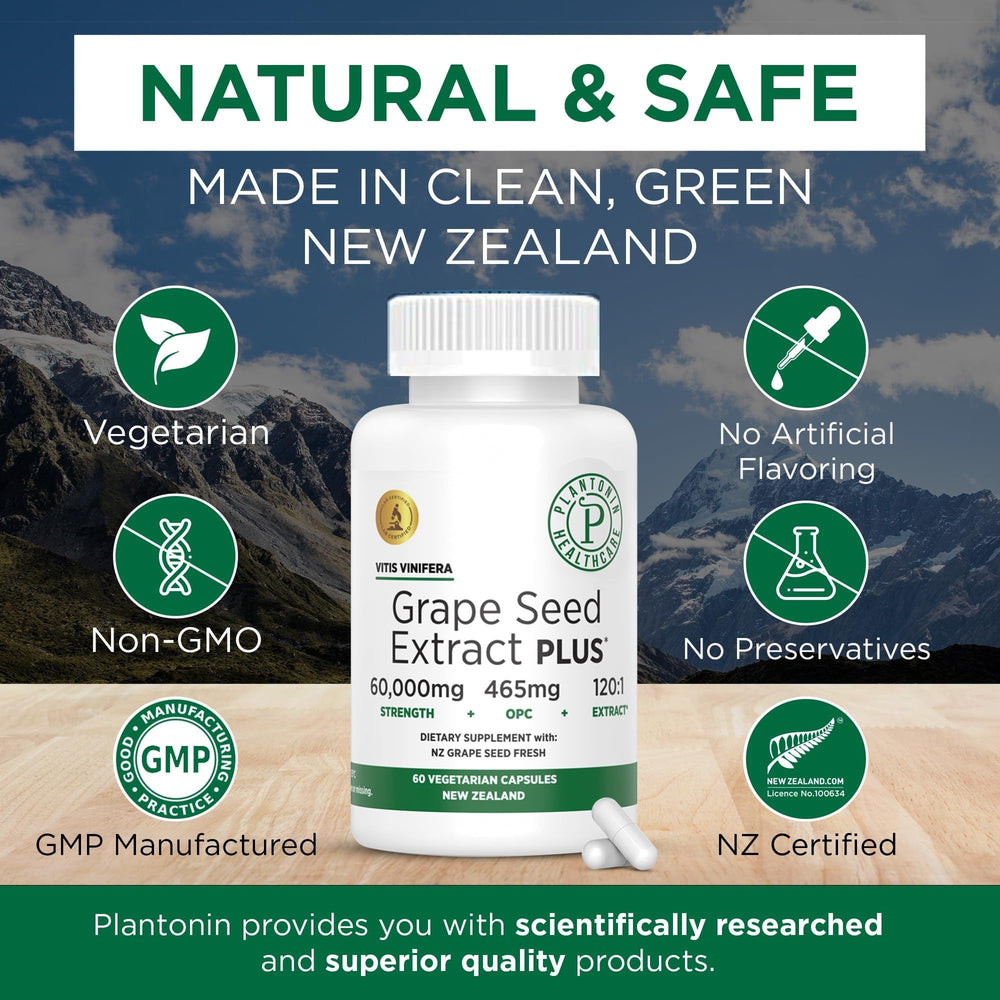 Ingredient-rich Plantonin Grape Seed Extract Plus supports antioxidant nutrition