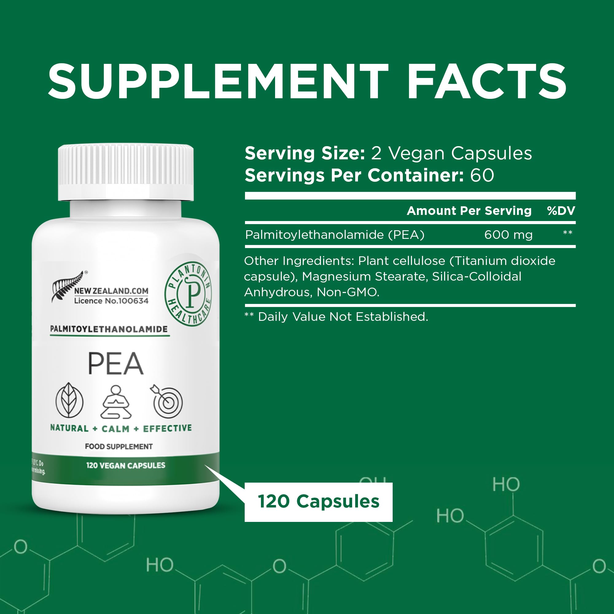 Plantonin pea supplement micronized 99% close-up highlighting high absorption potential.