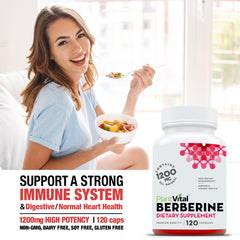 Plantvital Berberine ingredient label highlighting high-potency formula.