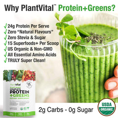 Plantvital probiotics bottle highlights 1B CFU for gut health.