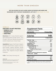 Plenti Vanilla bottle emphasizes gut-friendly formula with probiotics and enzymes.