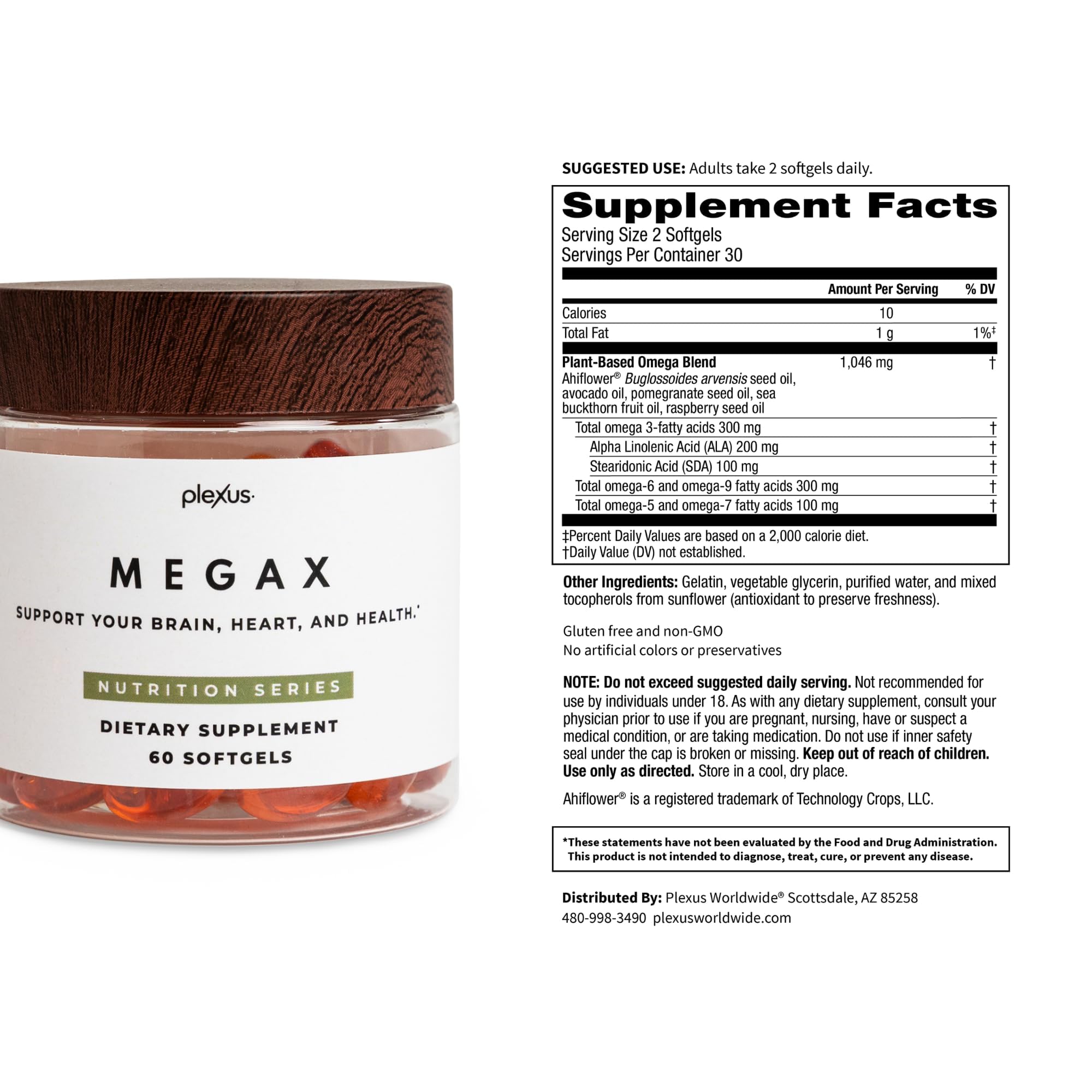 Plexus MegaX avocado oil high oleic acid content