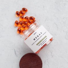 Plexus MegaX pomegranate seed oil highlighting punicic acid content
