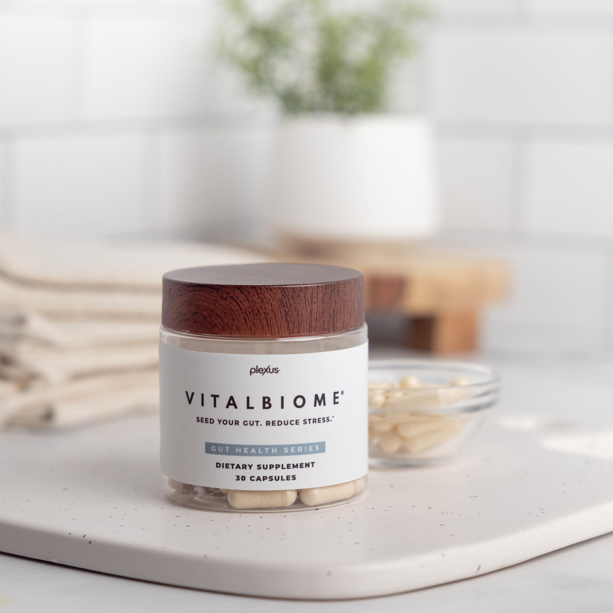 Plexus VitalBiome label highlights 7B CFU per capsule