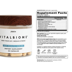 Plexus VitalBiome on a nightstand with soft light for relaxation cues.