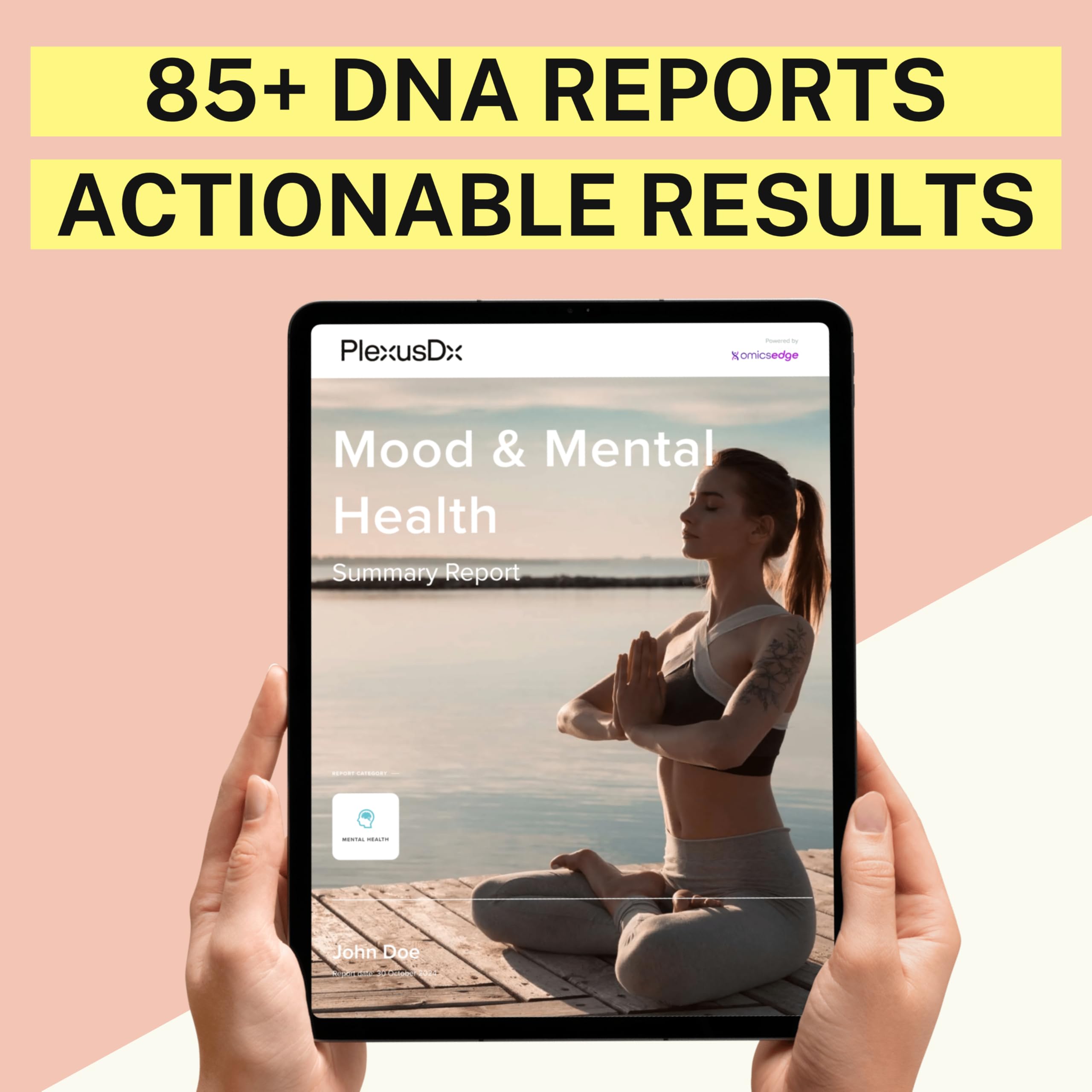 PlexusDX DNA sample collection image: simple at-home process for accurate results.