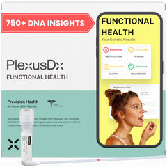PlexusDX genetic methylation test kit front for tailored nutrition and lifestyle insights.