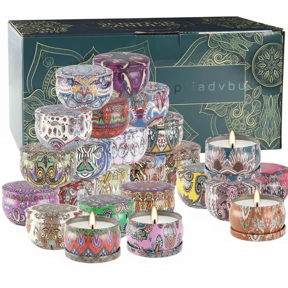 Pliadvbu soft glow candle adds warm illumination.