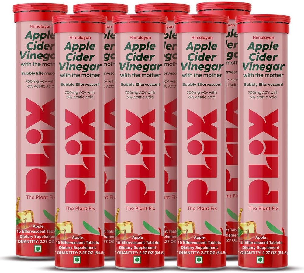 PLIX Apple Cider Vinegar tablets bottle for convenient daily wellness.