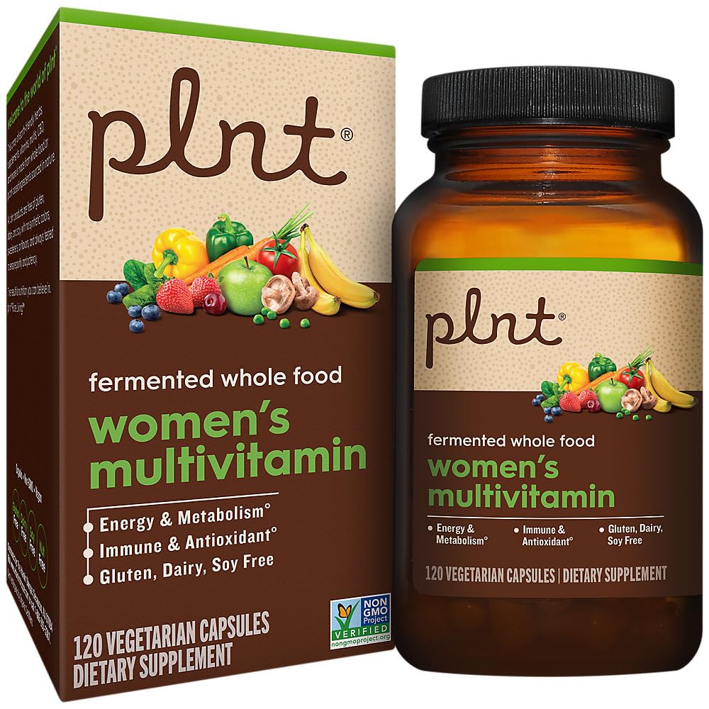 plnt WomenatMs multivitamin bottle front view for daily vegan nutrition