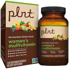 plnt WomenatMs multivitamin bottle front view for daily vegan nutrition