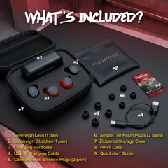 Sovereign Duo in a noisy environment showing hearing protection and audio playback.