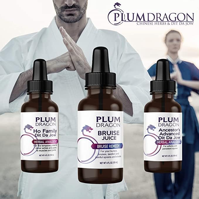Plum Dragon whole-herb formula bottle emphasizes natural ingredients and traditional craft.