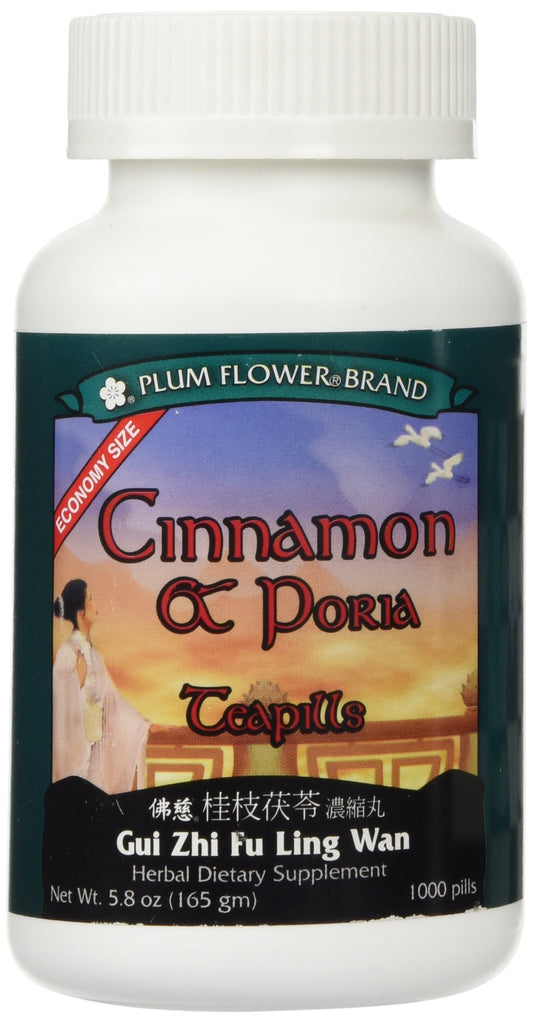 Plum Flower Cinnamon & Poria teapills bottle for convenient daily use