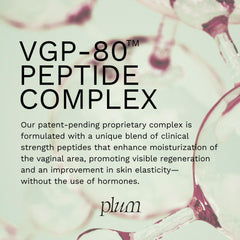 PLUM Vagiceuticals delivery system icon illustrates drip-free, precise relief