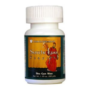 Plum Flower Soothe Liver Teapills bottle highlighting digestive and stress support