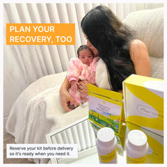 Plus+centa hospital-stay ready kit aligns with delivery planning and hospital stay.