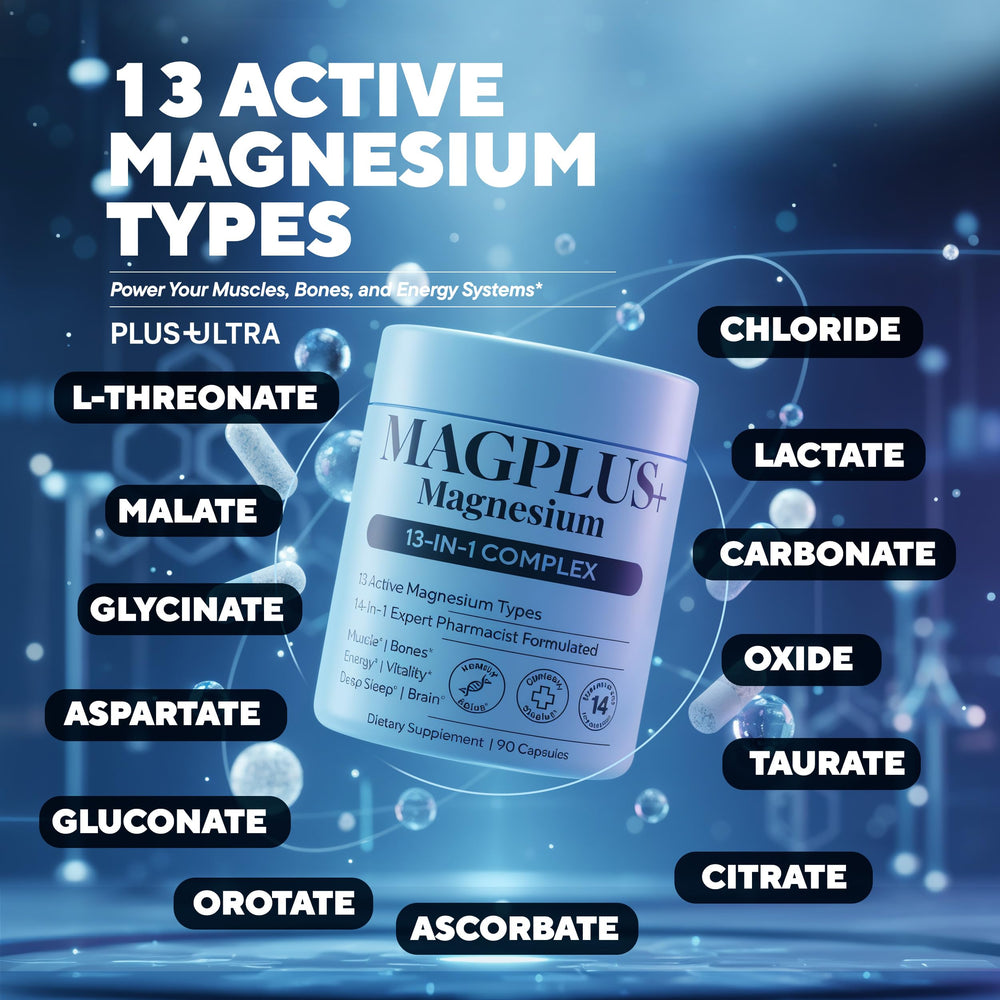 Plus+Ultra MAGPLUS+ capsules close-up emphasizing easy daily use.