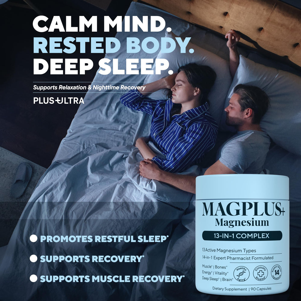 Plus+Ultra MAGPLUS+ gluten-free symbol on label signals clean, safe formula.