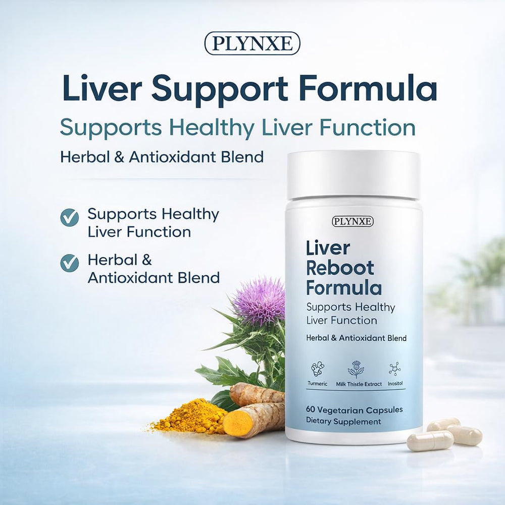 PLYNXE Liver Support capsules closeup for easy daily intake.