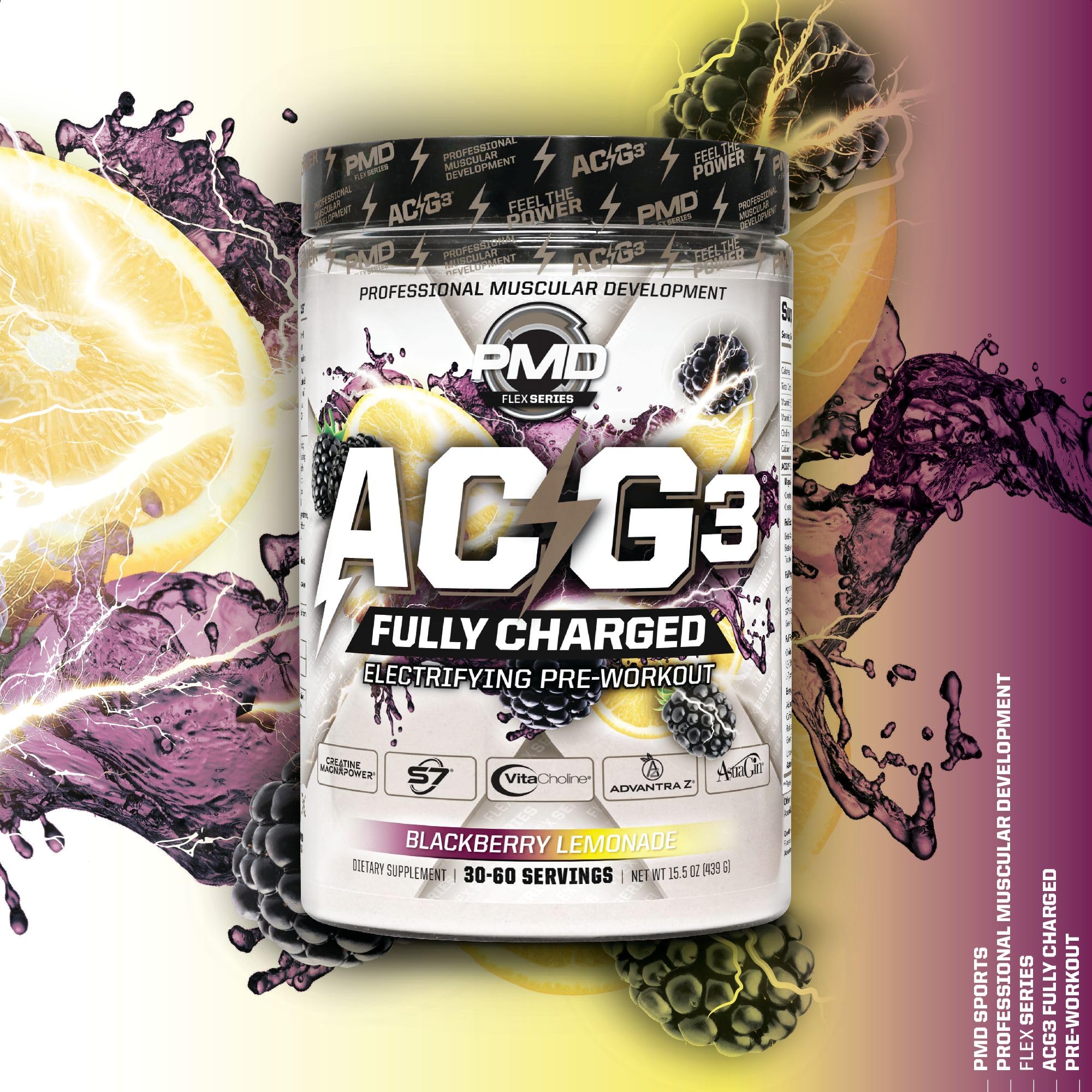 PMD ACG3 muscle pump imagery hints at stronger pumps during lifts.