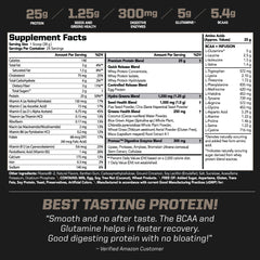 PMD Amplify XL being poured into a glass for a smooth Cinnamon Toast shake.
