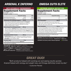 PMD Arsenal X Inferno label design emphasizes strong thermogenic blend.