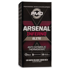 PMD Arsenal X Inferno liquid-gel bottle with emphasis on fast energy support for workouts