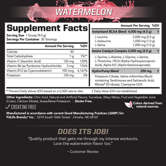 PMD BCAA Stim-Free scoop-dip highlights convenient serving for pre- or intra-workout mixing.