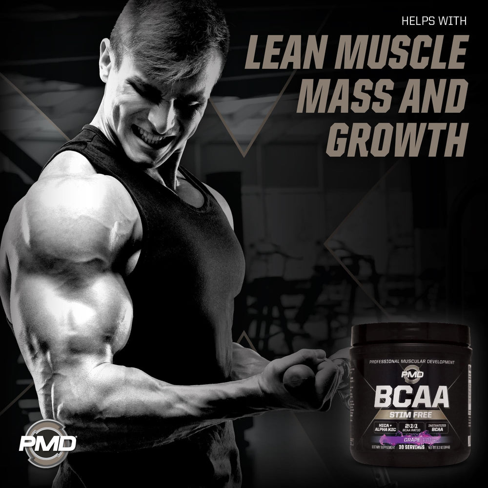 PMD BCAA grape pre-workout stack for stronger sessions.
