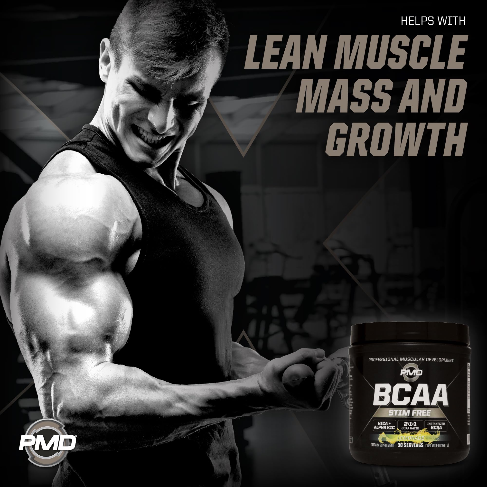 PMD BCAA Stim-Free Lemonade servings pack for portable recovery
