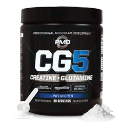 PMD CG5 bottle front view showing unflavored formula for pre and post workout use