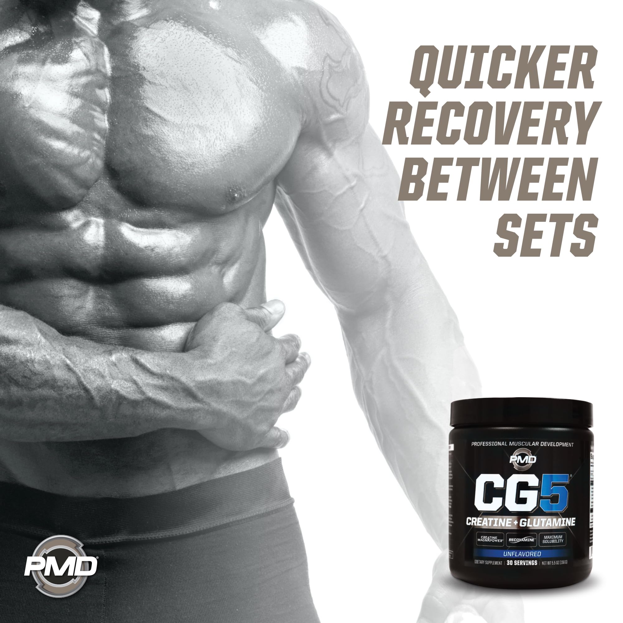 PMD CG5 powder dispensed into glass showcasing easy mixing