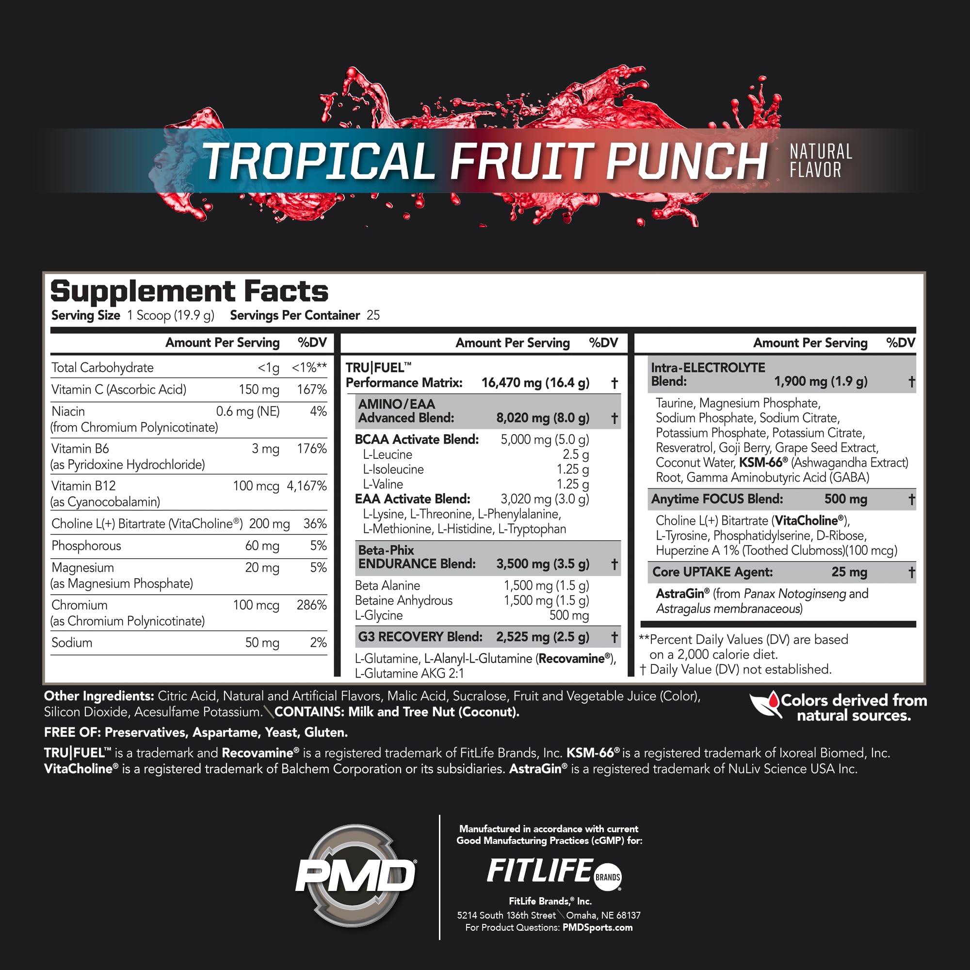PMD Core Fuel Endurance powder highlighted with beta-alanine for extended endurance.