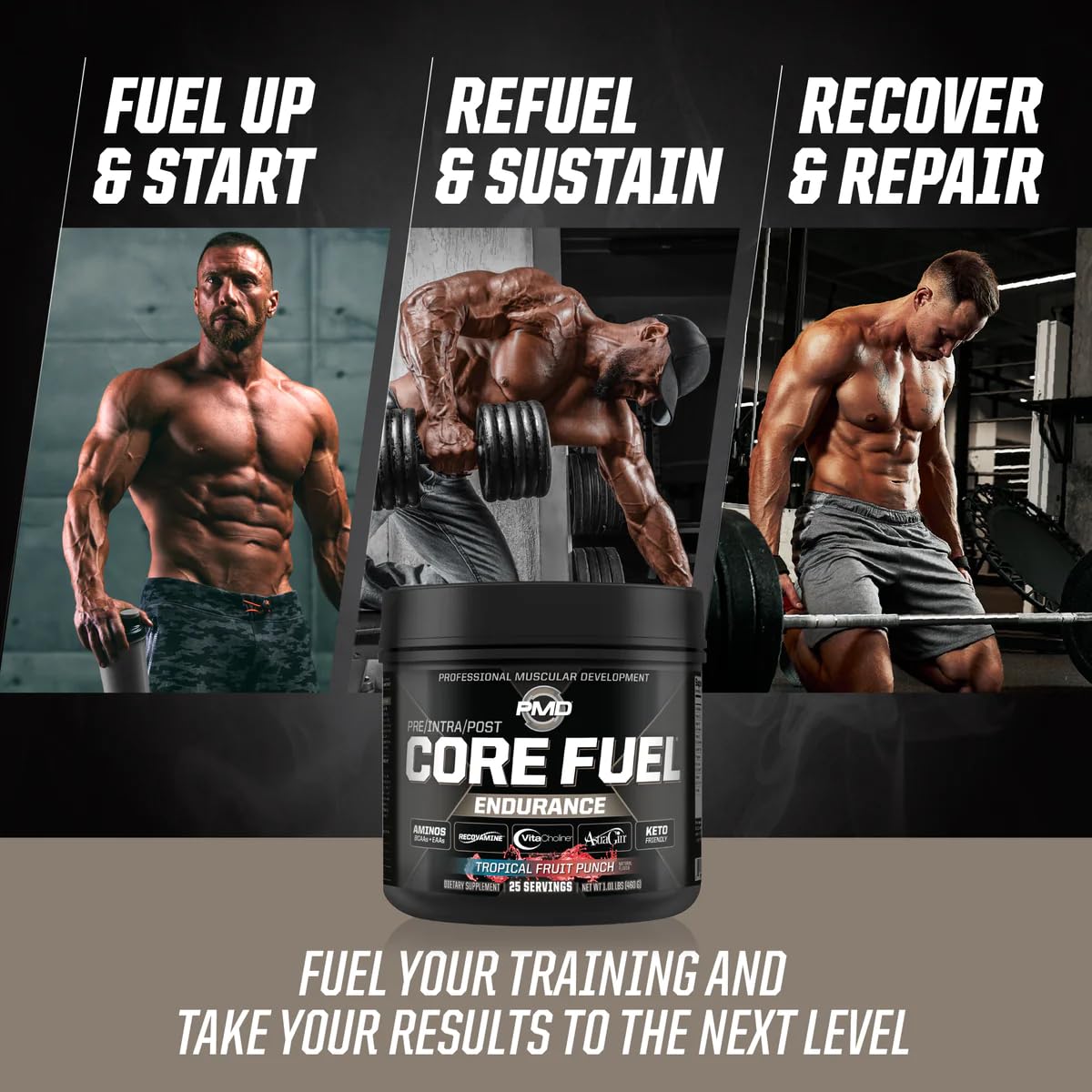 PMD Core Fuel Endurance pre-workout setup ready to power sessions.
