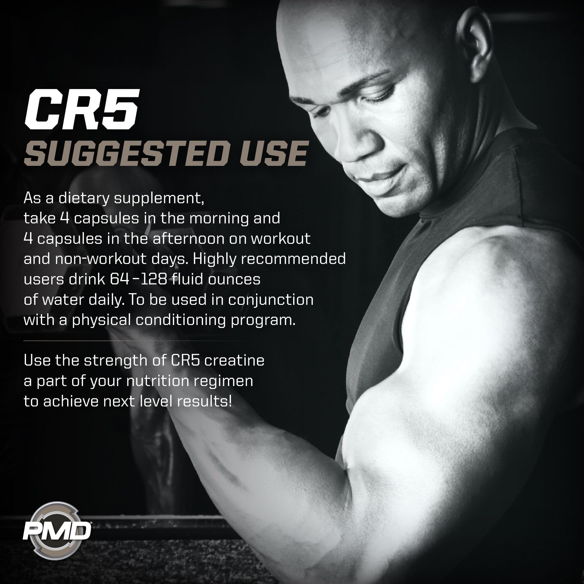 PMD CR5 active lifestyle shot captures a gym workout scenario.