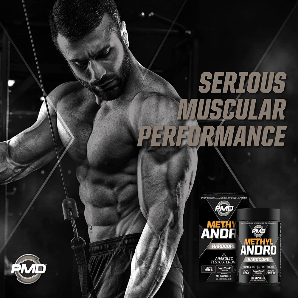 PMD Methyl Andro Hardcore tablet-in-hand; easy supplement grab for workouts