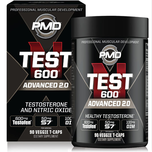 PMD N-TEST 600 Advanced bottle with label showing transparent ingredient disclosure
