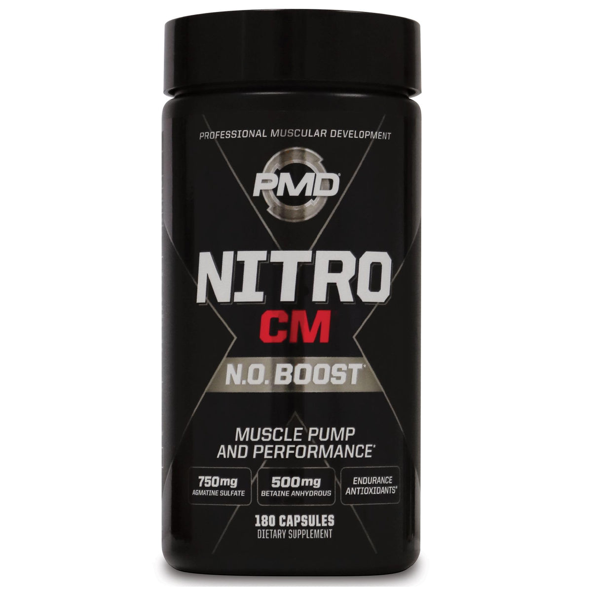PMD Nitro CM capsules ready for pre-workout use to support muscle pumps.