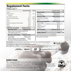 PMD Pump Fuel ALL IN medium-stim powder scoop ready to mix during workouts
