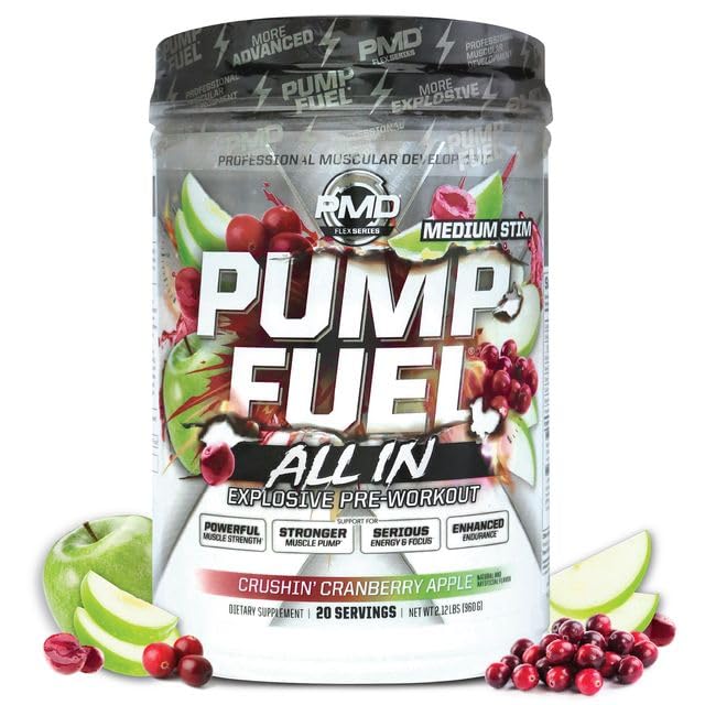 PMD Pump Fuel bottle front for serious pre-workout sessions