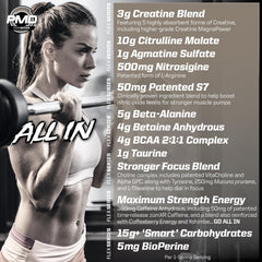 PMD Pump Fuel Insanity Cherry Slush label showing ingredients and amounts