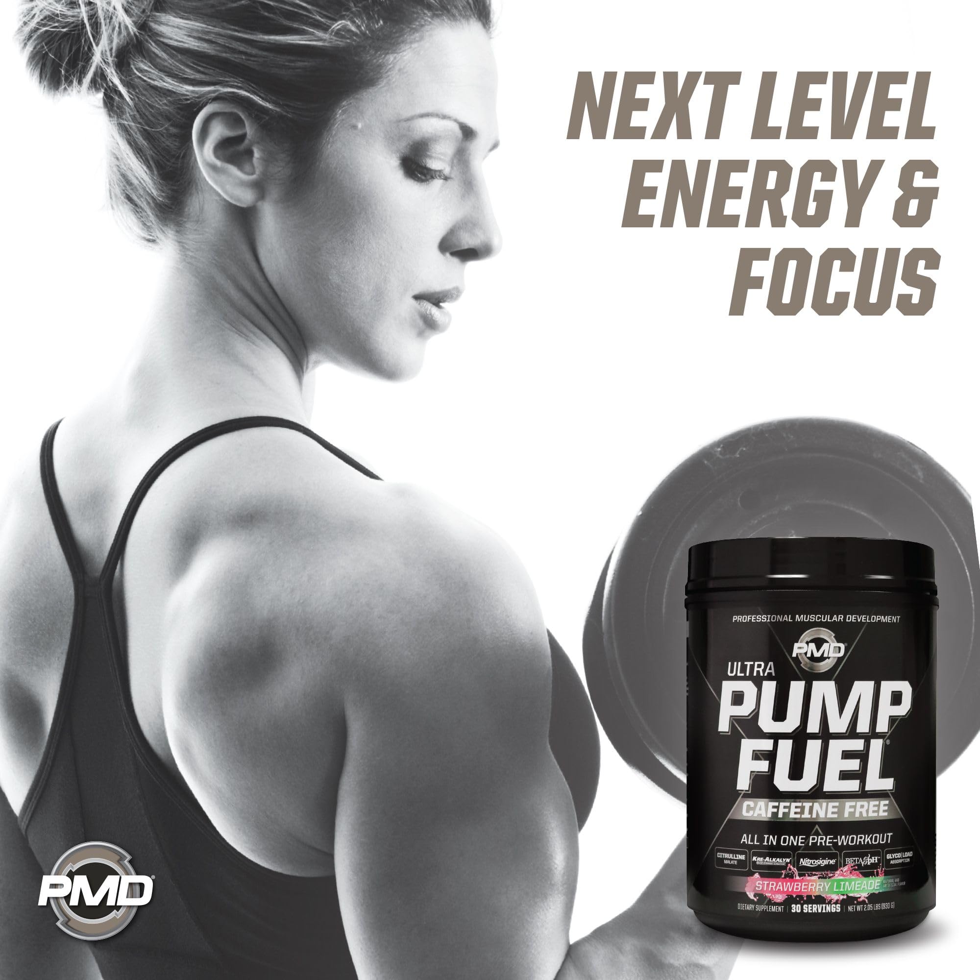 PMD Pump Fuel Ultra citrulline malate image hints at improved blood flow and pumps