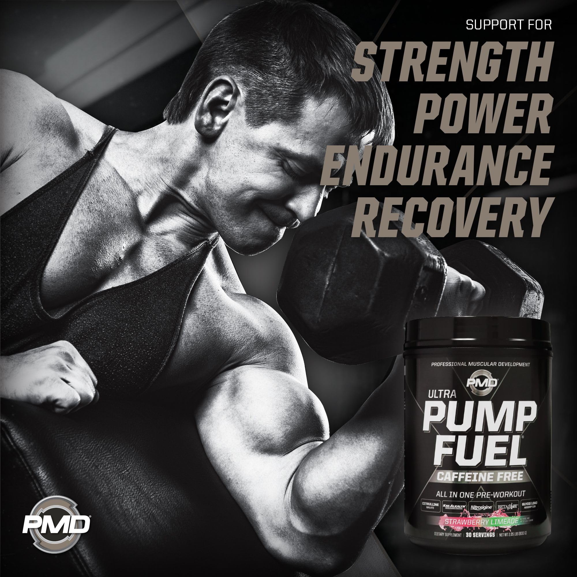 PMD Pump Fuel Ultra creatine blend closeup emphasizing strength foundations