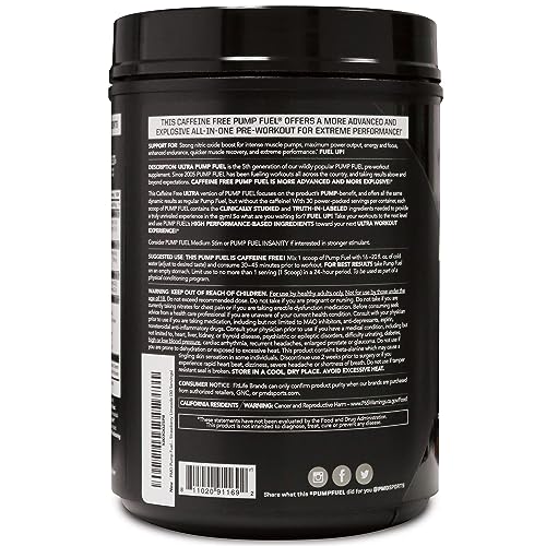 PMD Pump Fuel Ultra label closeup confirms transparent ingredient amounts for trust